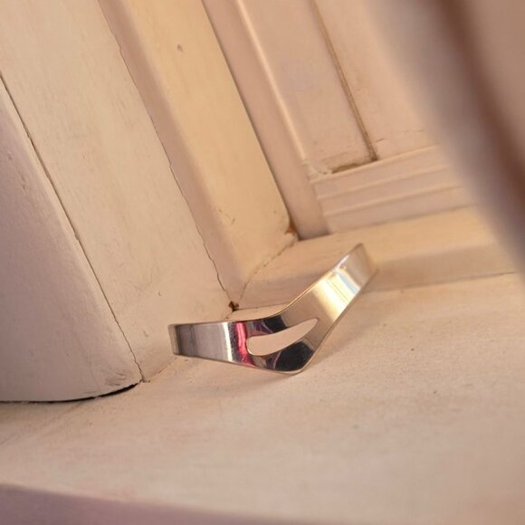 Vtg Alpaca Mexico German silver lot pink inlay MCM Bracelet & Geometric earrings - Picture 6 of 14